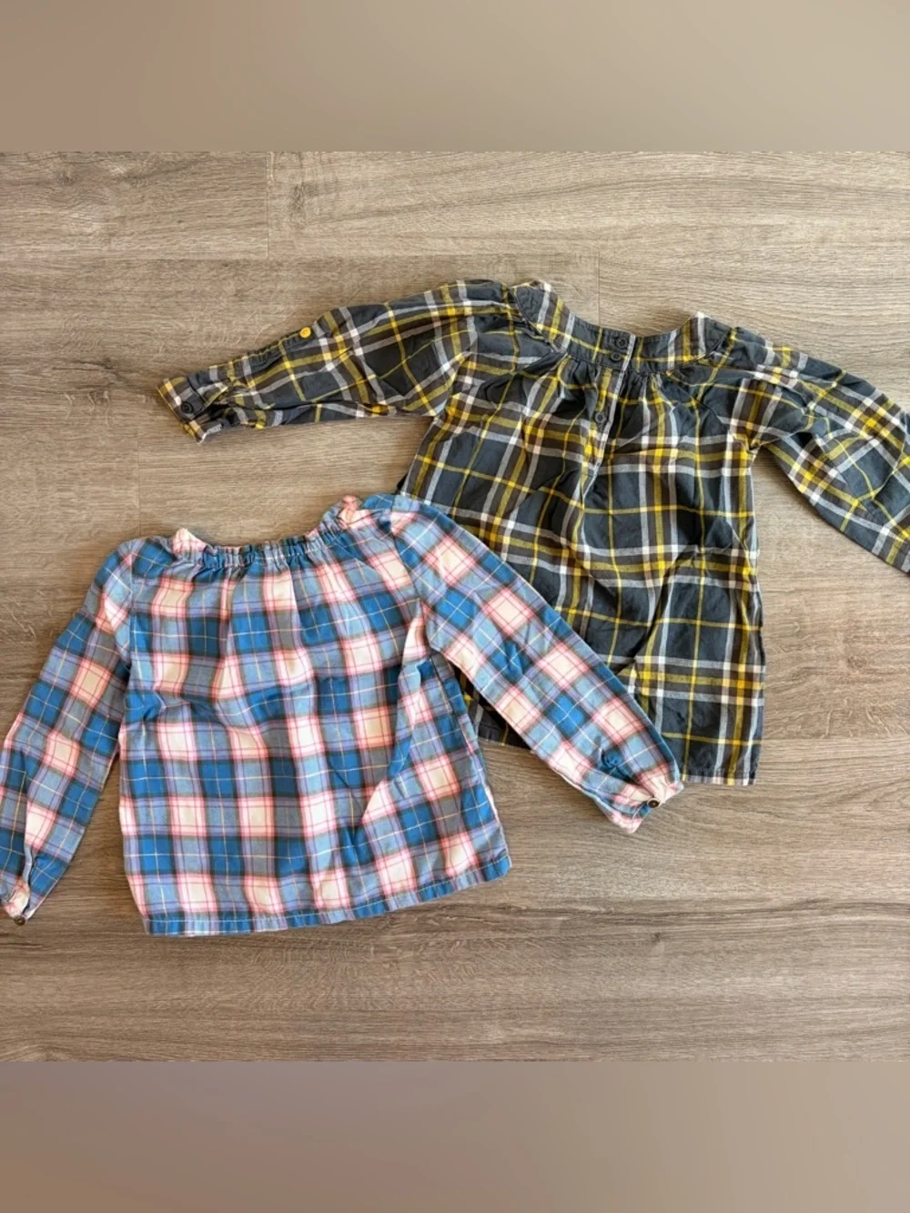 Carter's toddler girls plaid long sleeve tops